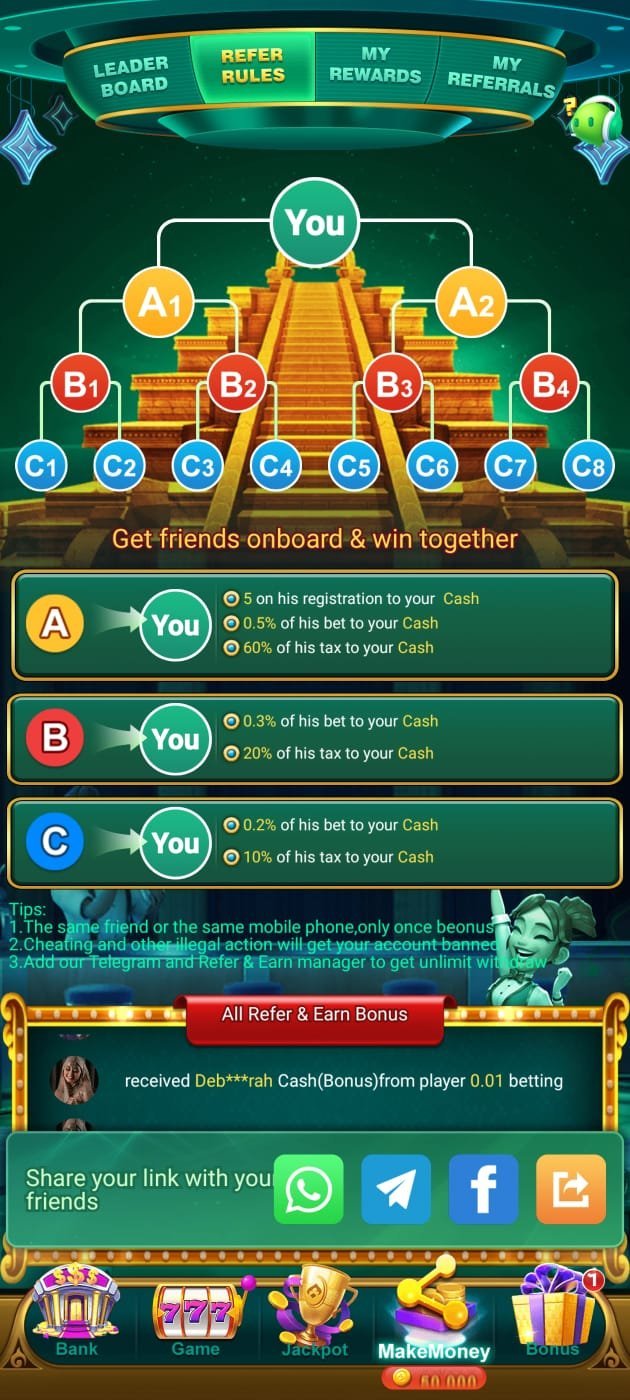 Yono Rummy Refer And Earn